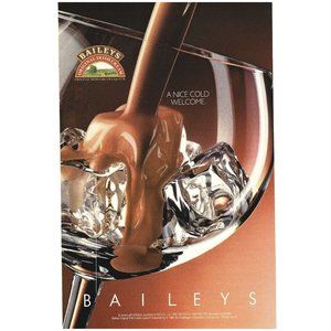 Baileys Irish Cream 1980s Vintage Print Ad 9 inch Tall
